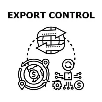Export control regulations system managing global trade operations Stock Illustration