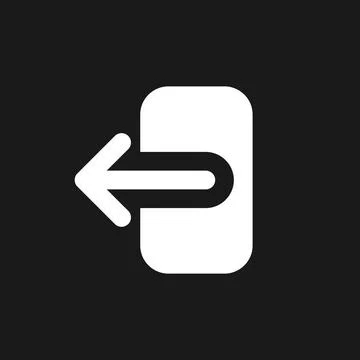 Export data dark mode glyph ui icon Stock Illustration