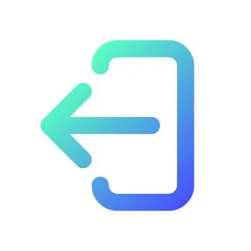 Export data pixel perfect gradient linear ui icon Illustrazione stock