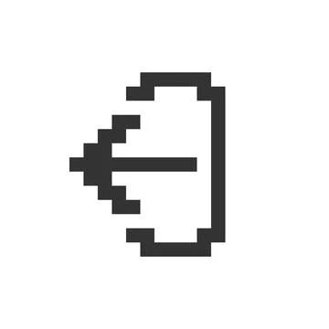 Export data pixelated ui icon Stock Illustration