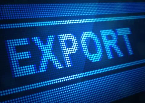 Export digital screen 3d illustration Stock-Illustration