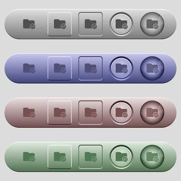 Export directory icons on horizontal menu bars Illustrazione stock