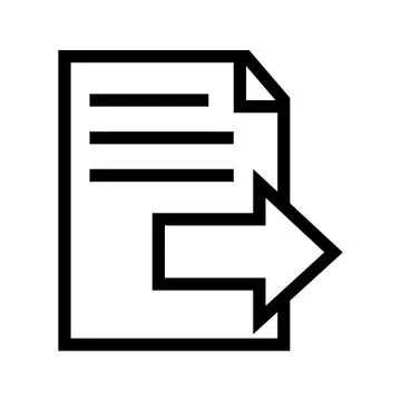 Export This Document to Another File Icon Stock Illustration