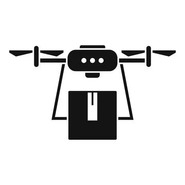 Export drone delivery icon, simple style Stock Illustration