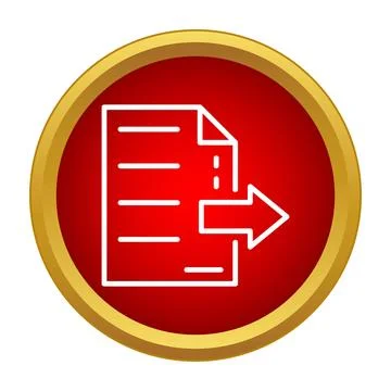Export file button icon for data transfer Stock Illustration