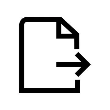 Export file icon with document symbol isolated on transparent background 库存插图