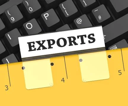 Export File Shows Sell Overseas 3d Rendering Stock Illustration