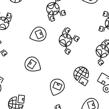 Export Global Logistic Vector Seamless Pattern Stock Illustration