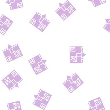 Export goods glyph vector seamless pattern 库存插图