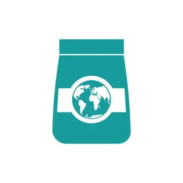 Export goods icon. Packing and Earth. Business finance icon Illustrazione stock