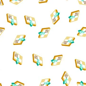 Export goods isometric icon seamless pattern Stock Illustration
