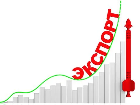 Export. The growth chart Ilustração Stock