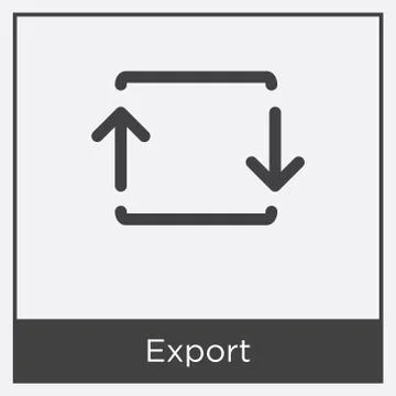 Export icon isolated on white background Free Stock Illustration