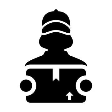 Export icon vector female logistics worker service person profile avatar 스톡 일러스트