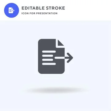 Export icon vector, filled flat sign, solid pictogram isolated on white, logo Stock Illustration