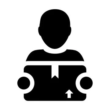 Export icon vector male logistics worker service person profile avatar イラスト素材