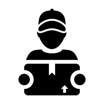 Export icon vector male logistics worker service person profile avatar Stock Illustration