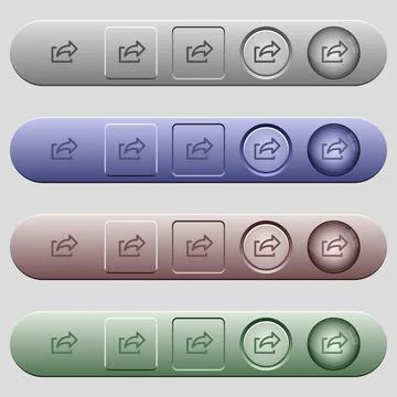 Export icons on menu bars Illustrazione stock