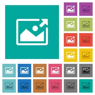 Export image square flat multi colored icons Stock Illustration