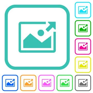 Export image vivid colored flat icons Illustrazione stock