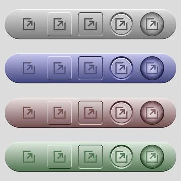 Export with inner arrow icons on horizontal menu bars Illustrazione stock