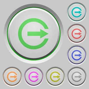 Export with inner arrow push buttons Stock Illustration