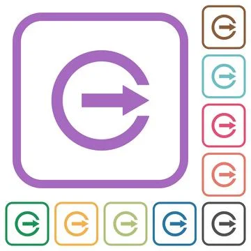 Export with inner arrow simple icons Illustrazione stock