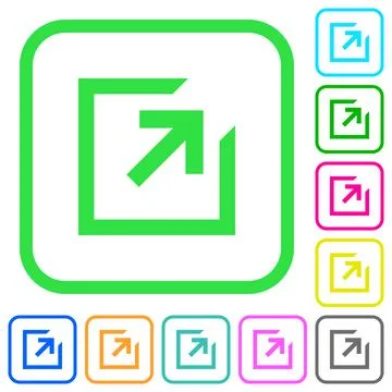 Export with inner arrow vivid colored flat icons icons Illustrazione stock