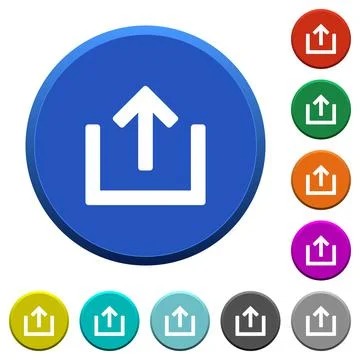 Export item beveled buttons Illustrazione stock