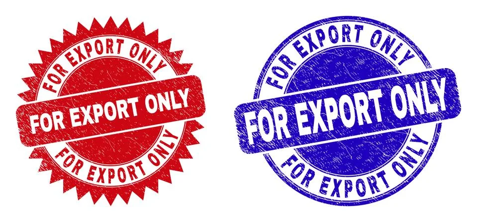 FOR EXPORT ONLY Round and Rosette Watermarks with Corroded Texture Illustrazione stock