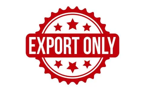Export Only Rubber Stamp Seal Vector Stock Illustration