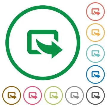 Export outlined flat icons Stock Illustration