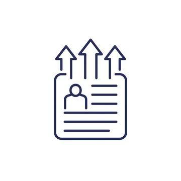 Export personal data line icon, vector Stock Illustration