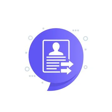 Export profile, personal data or account icon Illustrazione stock