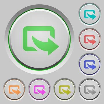 Export push buttons Illustrazione stock