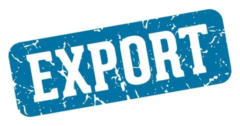 Export rectangular sign. export stamp Illustrazione stock