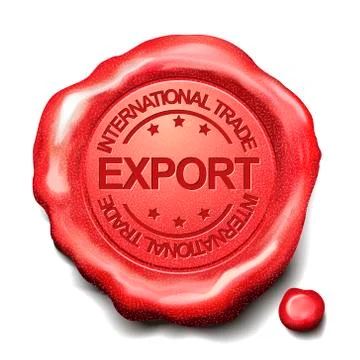 Export red wax seal Stock Illustration
