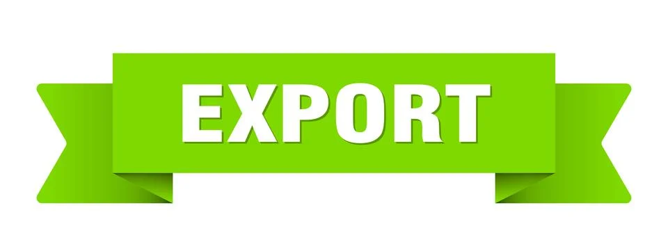 Export ribbon isolated on transparent background. export ribbon Stock Illustration