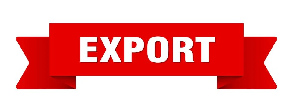 Export ribbon isolated on transparent background. export ribbon Stock Illustration
