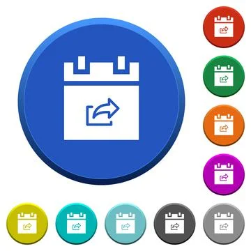 Export schedule item beveled buttons Stock-Illustration