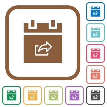 Export schedule item simple icons Stock-Illustration