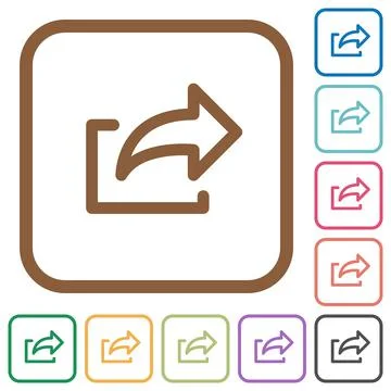 Export simple icons Illustrazione stock