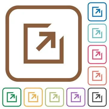 Export simple icons Illustrazione stock