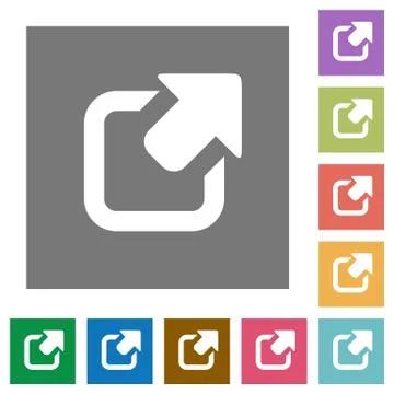 Export square flat icons Stock Illustration