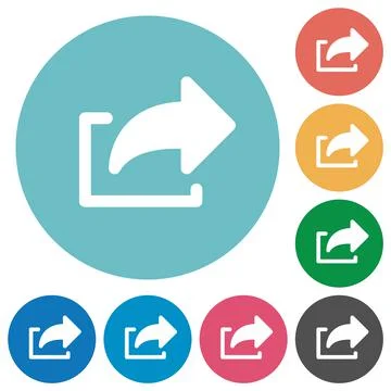 Export symbol flat round icons Stock Illustration