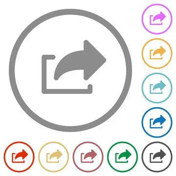 Export symbol solid flat icons with outlines Illustrazione stock