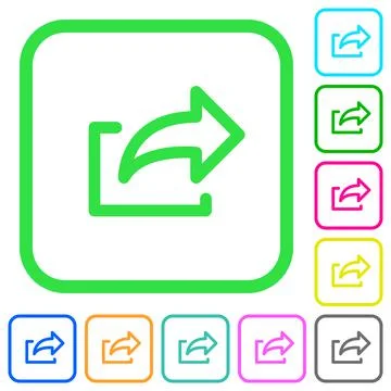 Export symbol vivid colored flat icons icons Illustrazione stock