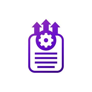 Export technical data icon on white Stock Illustration