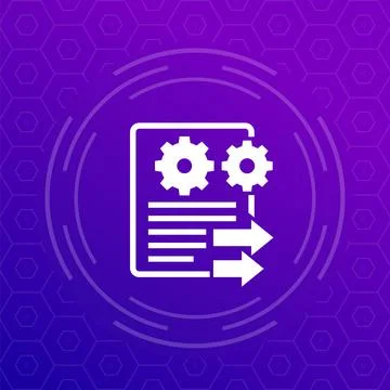 Export technical data or report icon Stock Illustration