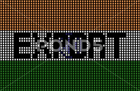 Export text over Indian flag barrels illustration Stock Illustrationen